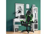Sedia Da Ufficio Bigzzia, Sedia Da Gioco, Poltrona Da Gioco, Sedia Da Scrivania, Design Ergonomico Con Cuscino, Fino A 110 Kg, Verde