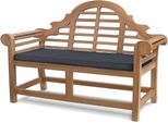 Cuscino Da Panca Teako Design 140X47 Cm Per Panca Da Giardino Caserta - Seduta Confortevole, Resistente Alle Intemperie E Di Facile Manutenzione (Nero)