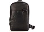 Spikes & Sparrow Pelle Borsa A Tracolla Borsa A Tracolla Bronco Slingbag Black Nero