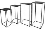 2.03 Set Di 4 Tavolini - Altezze Circa 80,70,60 E 50 Cm - Supporto Per Piante