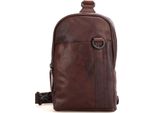 Spikes & Sparrow Pelle Borsa A Tracolla Borsa A Tracolla Bronco Slingbag Dark Brown Marrone Scuro