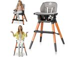 Seggiolone Per Bambini Lionelo Mona 4In1 Seggiolone Combinato Per Bambini Seggiolone Per Bambini Seggiolone Per Bambini Nero-Grigio