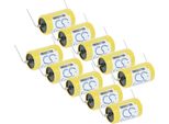 vhbw 10x Universal Akku für diverse Geräte (1100mAh, 3,6V, Li-MnO2) 1x Zellen