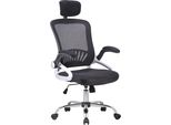 Sedia Da Ufficio Casa Dolce Oslo, 64X63X110-120 Cm, Plastica E Rete, Regolabile In Altezza, Bianco E Nero, Con Braccioli