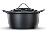 Food Appeal Padella Per Arrostire, Casseruola, Padella Per Induzione, Casseruola 20Cm, 3,1L Con Coperchio In Vetro | Rivestimento Antiaderente | Design In Marmo Nero | Per Piano Cottura A Gas, Piano Cottura A Induzione, Piano Cottura In Ceramica E Piano Cottura Elettrico