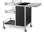 Casa Padrino Carrello Di Servizio Argento / Nero 94,5 X 54 X H. 83,5 Cm - Carrello Ristorante Hotel - Accessori