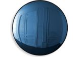 Casa Padrino Specchio Blu/Nero Ø 91 Cm - Specchio Da Parete Rotondo Convesso - Mobili