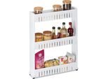 Relaxdays Carrello A Nicchia Stretta Con 3 Ripiani