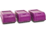 Novaliv Cassette Per Verdure Cassette Per Patate Contenitori Di Stoccaggio Da 3,5L A 9L (Viola, 3X3,5L)