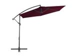 Vidaxl Ombrello Ampel Con Palo In Alluminio 300 Cm Rosso Bordeaux