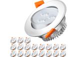 Karpal 20X Led Faretti Da Incasso Faretti Da Incasso Orientabili 3W Fonte Di Luce Luce Da Soffitto Lampada Da Incasso Bianco Caldo Faretti Da Soffitto Da Incasso 230V