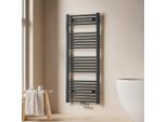 Emke Radiatore Da Bagno Asciugamani Radiatore 60X120Cm 624 Watt Di Potenza Antracite Attacco Centrale Riscaldamento Senza Elemento Riscaldante