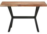 Syfax™ Tavolo Da Pranzo 120X60X75 Cm Legno Massello Con Finitura Ambra