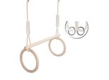 Mamoi® Altalena A Trapezio, Anelli Ginnici In Legno, Attrezzi Ginnici Per Bambini All'interno E All'esterno, Altalene Su Anelli, Ginnastica Con Attrezzi In Legno