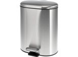 Bremermann Cestino A Pedale Barbena - 6 Litri // Acciaio Inox Antimpronta Softclose // Cestino Per Cosmetici (Acciaio Inox)