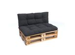 Pokar Cuscino Per Pallet Con Bella Trapuntatura Cuscino Per Divano In Pallet, Dimensioni: Set Cuscino Seduta 120X80 + Cuscino Schienale 120X40, Colore: Antracite