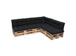 Pokar Cuscini Per Pallet Con Bella Trapuntatura Cuscino Per Divano In Pallet, Dimensioni:Set Di 8, Colore:Nero