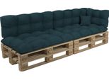 Pokar Cuscini Per Pallet Con Bella Trapuntatura Cuscino Per Divano In Pallet, Dimensioni:Set Di 6, Colore:Verde Scuro