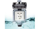 Presa Di Corrente A 1 Canale IP66 A Tenuta Stagna Presa Di Corrente A Parete Con Copertura Presa Di Corrente Da Esterno Presa Di Corrente Da Giardino Con Porta Usb