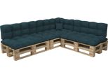 Pokar Cuscini Per Pallet Con Bella Trapuntatura Cuscino Per Divano In Pallet, Dimensioni:Set Di 8, Colore:Verde Scuro