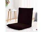 Sedia Da Pavimento Costway Con Schienale Regolabile A 6 Livelli, Sedia Da Pavimento Imbottita, Sedia Da Gioco, Lettino Relax, Divano Pigro, Portata 150 Kg, Sedia Da Meditazione Caffè
