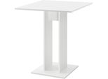 Tavolo Da Cucina Quadrato 65 X 65 X 78 Cm Tavolo A Colonna Tavolo Da Sala Da Pranzo In Truciolato Tavolo Da Pranzo Bianco Opaco [En.Casa]