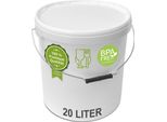 Plasteo® Secchio Da 20 Litri Con Coperchio Secchio In Plastica Ermetico Per Alimenti Secchio In Plastica Secchio Vuoto Secchio Da Trasporto (1X 20 Litri)