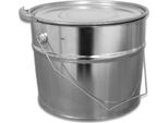 Secchio Da 6 Litri In Banda Stagnata Hobbock Con Coperchio Con Anello Di Serraggio | Robusto Manico In Metallo | A Tenuta D'aria E Di Liquidi | Robusto E Impilabile