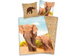 Biancheria Da Letto Elefante Con Bambino 135X200 Cm (80X80 Cm)