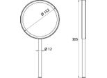 Emco Puree Miroir à Main, DiamèTre 152 Mm, Grossissement 5X, Chrome, 109400133, 109400133