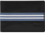 Fossil Pelle Portacarte Portafoglio Jared Front Pocket Wallet Bifold Black Nero