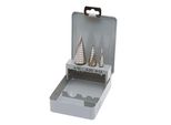 Kraftwerk Kra 18000 Set Di Punte Coniche A Gradino, Hsse-Co5, 3 Pz. Ø 4-12/4-20/4-30 Mm