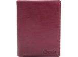 Esquire Pelle Portafoglio Peru Wallet Red Bordeaux