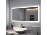 Emke Specchio Da Bagno 120X60Cm Illuminazione Led Specchio Da Bagno Interruttore A Sfioramento 6500K Antiappannamento Specchio Da Parete Bagno Orizzontale Touch Bianco Freddo