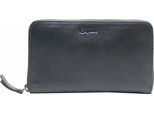 Esquire Pelle Portafoglio Peru Zip Around Wallet Black Nero