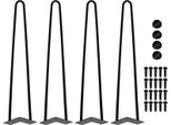 Karpal Set Di 4 Gambe Da Tavolo Hairpin Leg Telaio Del Tavolo Corridori Del Tavolo Gambe Del Tavolo Tavolo Da Pranzo Arpini Gamba Del Tavolo 2 Montanti Nero - 45 Cm
