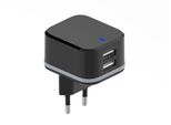 Caricabatterie Compatto Con Doppia Uscita Usb - 5 V - 3,4 A Max. (2,4 + 1 A) - 17 Wmax.