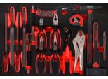 Ks Tools Set Di Pinze / Martello / E Scalpello Con Inserto In Schiuma 17 Pezzi - 811.0017