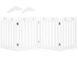Recinto Barriera Per Cani Costway, Cancelletto Di Sicurezza In Legno Pieghevole, Cancelletto Per Scale Alto 60 Cm