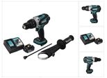 Trapano Avvitatore A Percussione A Batteria Makita Dhp 458 RT1 18 V 91 Nm + 1X Batteria 5,0 Ah + Caricabatterie