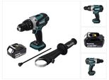 Trapano Avvitatore A Percussione A Batteria Makita Dhp 458 T1 18 V 91 Nm + 1X Batteria 5,0 Ah - Senza Caricabatterie