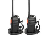 Retevis RT24 Walkie-Talkie, Set Radio Ricetrasmittente PMR446, 16 Canali Ctcss/Dcs Vox, Walkie-Talkie Con Auricolare, Set Radio Per I Ristoranti Della Società Di Sicurezza Scolastica