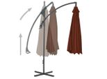 Vidaxl Ombrellone Semaforo Con Palo In Acciaio 250X250 Cm Terracotta