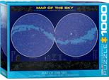 Puzzle Da 1000 Pezzi - Puzzle - Mappa Del Cielo Stellato + Cornice In Alluminio Per Puzzle Da 1000 Pezzi