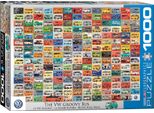 Puzzle Da 1000 Pezzi - Puzzle - Autobus Volkswagen, Bullis, Transporter + Puzzle Cornice In Alluminio Per 1000 Pezzi