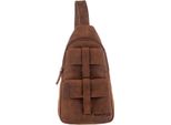 Greenland Nature Pelle Borsa A Tracolla Montenegro Bodybag Brown Marrone
