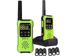 Retevis RT649P Trasmettitore Bidirezionale IP67 Impermeabile Pulsante Sos Pmr 446 Licenza Senza Ctcss/Dcs Batteria Led 1200 Mah Gamma Sci Surf Radio (2Pcs)