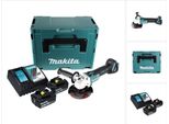 Smerigliatrice Angolare A Batteria Makita Dga 504 Rgj 18 V 125 Mm Brushless + 2X Batteria Ricaricabile 6,0 Ah + Caricabatterie + Makpac