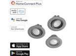 3X Wifi Faretto Da Incasso Led 5W/32W Nichel Satinato
