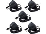 Retevis Dual Band Speaker Microfono Palmare A 2 Poli Compatibile Con RT24 RT27 Bf UV-5R BF-88E BF-888S Tyhbelle Kenwood (5 Pezzi)